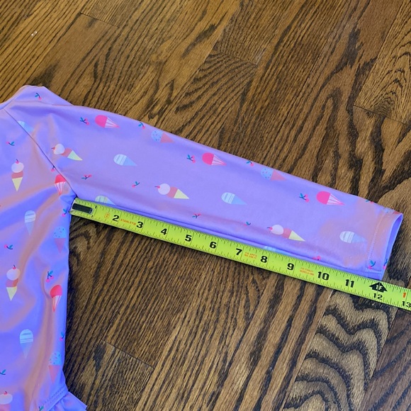 Baby Gap 4 year one piece bathing suit/rash guard. Purple ice cream cone print. - Picture 6 of 11